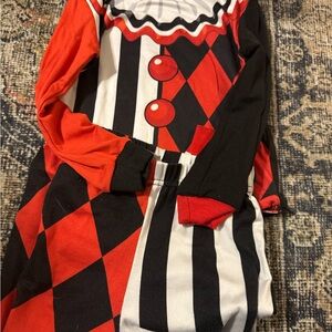 Spirit Clown Costume PJs - Red, Black, White
